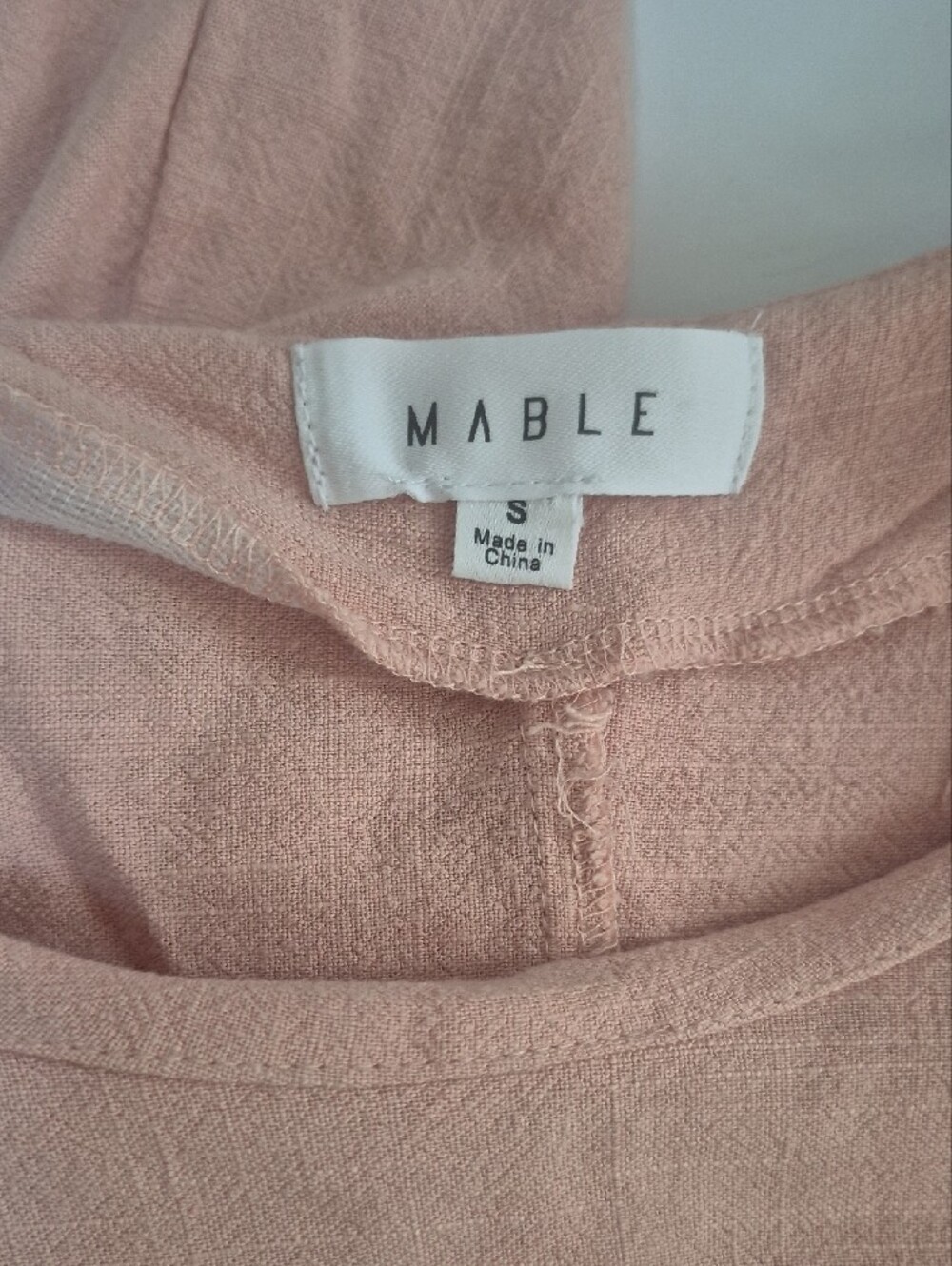 Mable Light Pink Cropped Long-Sleeve loose blouse S - Picture 3 of 3